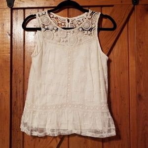 Cream lace top
